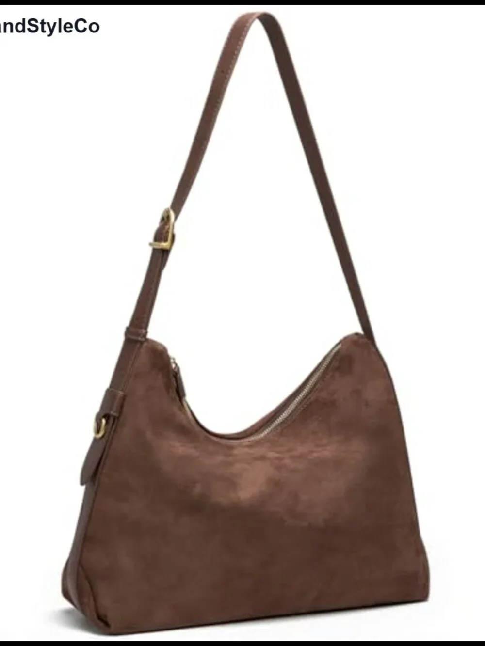 Women's Suede Faux Suede Hobo Bag Adjustable Strap Shoulder Purse Slouchy 5